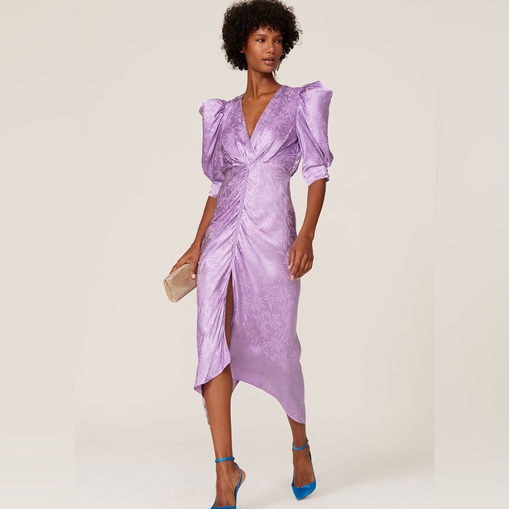 Ronny Kobo Ariana Silk Dress purple XS